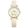 Zegarek na rękę sprzedaż Julius Cherry Blossom Lady's Women's Watch Elegancka urocza moda z zegara prawdziwa skórzana bransoletka