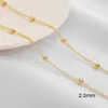 Bead Chains for Diy Necklace Bracelet 1 meter/pc Jewelry Making Supplies Kits 18k Gold Plated for Adults Materials Accessories Findings & Components