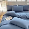Conjunto de roupa de cama cor sólida simples 3 conjuntos de quatro peças para dormitório estudantil kit de lençol doméstico Z0612