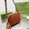 Bolsas de câmera de couro de couro real Blondie mulheres um crossbody designer bolsa borlas bolsa de ombro Alça destacável moda bolsas de maquiagem Fábrica Online 70% venda