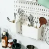 Badkamer Planken DIY Pegboard Accessoires Opknoping Plank Opslag Haken Muur Organizer Geen Ponsen Ambachtelijke Organisatie Voor Garage Keuken Kamer 230613