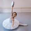 Dancewear Black Professional Ballet Tutu Kids Girls Kvinnor Vuxen spetssekvenser Swan Lake Pancake Tutus Ballet Adult Ballerina Dance Dress 230612