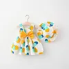 Girl Dresses 2PCS Summer Beach Toddler Baby Clothes Dot Pattern Korean Children Infant Princess Dress