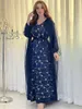 Robes décontractées basiques robe de soirée Eid diamant femmes musulmanes maille Abaya fête Ramadan Abayas Caftan caftan saoudien arabe Maxi Vestidos 2023 230613