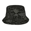 Berets Custom U.S Military Woodland Camo Pattern Bucket Hat Women Fashion Summer Beach Sun Fisherman Cap