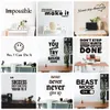 23 Type plus grande Motivation autocollant mural Phrase citations pour la décoration de la salle de bureau vinyle décalcomanies Art autocollants Vinilo Frases