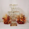 Party Decoration Romantic Wedding Flower Garland Holder Table Centerpieces Ornament Crystal Pendant Bouqeut Rack Stage Hall Floral Stand