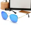 Brand designer sunglasses little bee fashion new metal large frame Sunglasses retro men and women high-end glasses UV400