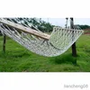 Hammocks Hammock Outdoor Camping Tourist Mountaineering Leisure Suspendered Hammock Sleeping Net med Stick Mesh Bold Swing