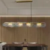 Lampade a sospensione Modern Luxury Dining Room Lampadario a Led Art Water Ripple Glass Table Gallery Decorazione Hanging Light Fixtures