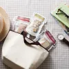 메이슨 항아리 모양의 음식 보관 가방 스낵 컨테이너 투명 플라스틱 밀봉 된 가방 주방 냉장고 주최자 액세서리