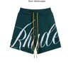 Rhude Shorts Designer Mens Shorts Rhude Lettering Jacquard Sticked Wool Casual Shorts Men Women Sport Running Shorts Home Outdoor Pants Red S-XL