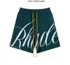 Rhude Shorts Designer Mens Shorts Rhude Lettering Jacquard Knittewoot CastiralShorts Men Men Sport RoningショーツホームアウトドアパンツレッドS-XL