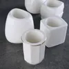 Conjuntos de aço inoxidável escova de limpeza branco puro base cerâmica ferramentas titular escova limpeza cerâmica acessórios do banheiro conjunto