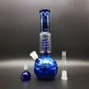 11.4 Inch Glass Bong Coil Filter Smoking Water Pipe Bubbler Percolator Hookah Pipes with Downstem & 14mm Male Tobacco Bowl