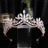 Haarspeldjes Mode Luxe Kristal Metaal Bruidskroon Ornament Strass Band Dames Feestsieraden Huwelijkscadeau