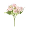 Fiori secchi 30 cm rosa bouquet da sposa artificiale giardino esterno Natale per la decorazione domestica peonia finta in seta ortensia