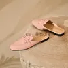 Chinelos Mulheres Sapatos Baixos Couro Summer Candy Color Walk Shoes Slip-on Lazy Mocassim Causal Mocassim Mules Confortáveis Sapatos de Condução J230613