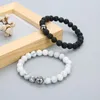 Strand 1strand 8mm Natural Stone Bead String Bracelet Long 19cm Couple Bracelets For Women Health Care Magnet Help Weight Loss Jewelry