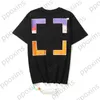 OFFes Men's T-shirts White Irregular Arrow Summer Loose Casual Short Sleeve T-shirt for Men and Women Printed Letter x on the Back Print