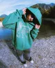 Męskie bluzy bluzy HARAJUKU Y2K HIPHOP HOUDIE MĘŻCZYZNA ZAMKAJĄCA Bluza Kobiet Anime Printed Streetwear Long Rleeve Loose Green Zip Up Hoodie Man 230613