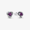 925 Silver Silver Original October Born In Shi Yongheng Circle Step Women's Pandora Earrings Wedding Gifts Fashion Jewelry Free Delivery