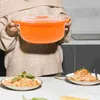 Ensembles de vaisselle en plastique bol à salade couvercle nouilles instantanées réutilisable multi-fonction soupe Ramen 24.5X9CM ménage jaune Pp fournitures bureau