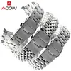 Stainless Steel Band Strap 20mm 22mm Seamless Folding Buckle Diving Men Sport Replacement Bracelet Watch Accessories for Seiko H09236l
