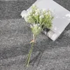 Flores secas 4 pçs plantas artificiais nupcial flor de plástico casamento decoração de natal vasos para casa caixa de doces outono jardim ao ar livre