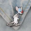 Brooches MD1178 DMLSKY Fashion Pin Cartoon Funny Mouse Couple Enamel Pins Backpack Bag Brooch Badges For Clothing Tie Kids Jewelry