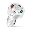 2 USB 2 PD adaptateur de charge rapide de voiture multi-ports Portable PD20W QC3.0 chargeur de téléphone de voiture USB avec affichage à LED