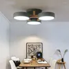 Ceiling Lights Nordic Style LED Lamp Solid Wood Chandelier Bedroom Living Room Villa Factory Direct