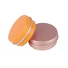 Colorful Aluminum Case Round Lip Balm Tin Storage Jar Containers with Screw Cap for Lip Balm, Cosmetic, Candles or Tea 9 Colors Lfbgu