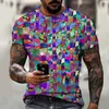 Modestil Summer T-shirt Men's Short Sleeved Top Personalized Hip-Hop målning 3D Digital Printing 2023 {Kategori}