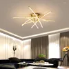 Plafondverlichting Moderne LED Licht Aluminium Nordic Gouden Kroonluchter Lamp Voor Eetkamer Woonkamer Decoratie Design Thuis Binnenverlichting