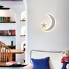 Appliques murales moderne acrylique étoile lune flocon de neige lampe pour chambre d'enfants mignon blanc applique lumière bébé chevet