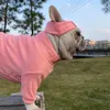 Hoodies Fashion Dog Ubrania z kapeluszem Zestaw Super francuski buldog ubrania dla małych średnich psów elastyczne ubrania z kapturem z kapturem