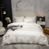 Bedding sets 1000 TC Cotton Luxury Bedding Set case embroidery Duvet Cover Sets Bed Linen Sheet Queen King Size Quilt Covers Z0612