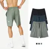 Lu Men Cycling Sports Ice Silk Short Jogger Pant met Pocket Reflective Stripe Elastic Casual Running Gym Training LL75