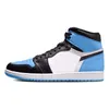 Jumpman 1 basketbalschoenen 1S Royal Reimagined Spider-Verse UNC Toe Lucky Green Lost gevonden Skyline True Blue White Cement Taxi Mens Trainers Sports sneakers