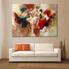 Contemporary Abstract Oil Painting on Canvas Three Woman Cafe Artwork Vibrant Art for Home Decor