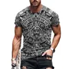 Summer New Street Men's Sports Loose Top Fashion 3D Armor Printing Short Sleeve T-Shirt T Shirts For Men {Category}