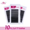 Outils de maquillage 510 PCS Fadvan YY Forme Extensions de cils noirs Deux cils à pointe Premade Fan Lashes Faux Mink YY Lashes 230612