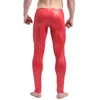 Pantalon qualité hommes noir/rouge Faux cuir verni pantalon crayon maigre Leggings extensibles hommes Sexy Clubwear pantalon de corps