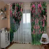 Curtain Beautiful 3D Curtains Elegant Flower For Living Room Bedroom Drapes Custom Any Size