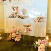 Party Decoration Clear Acrylic Round White Function Table Dessert For Wedding Stage Backdrop Stand Yudao553