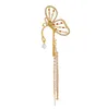 Arts and Crafts Crystal Tassel Butterfly Single Ear Bone Clip Women Frosty Perl Kolczyki dla kobiet dziewczyn