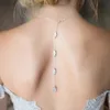 Anhänger Halsketten Hohe Qualität Zirkon Braut Hintergrund Halskette Hochzeit Zubehör Boho Frauen Lange Quaste Zurück Kette Party Schmuck Geschenk 230613