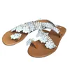 Sandales mode femmes Boho Style chaussures d'été 2023 dentelle blanche fleur plage pour mariage sans lacet pince orteil tongs