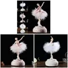 Other Home Decor Ballerina Music Box Dancing Girl Swan Lake Carousel with Feather for Birthday Gift Melzinho Do Amor 230613